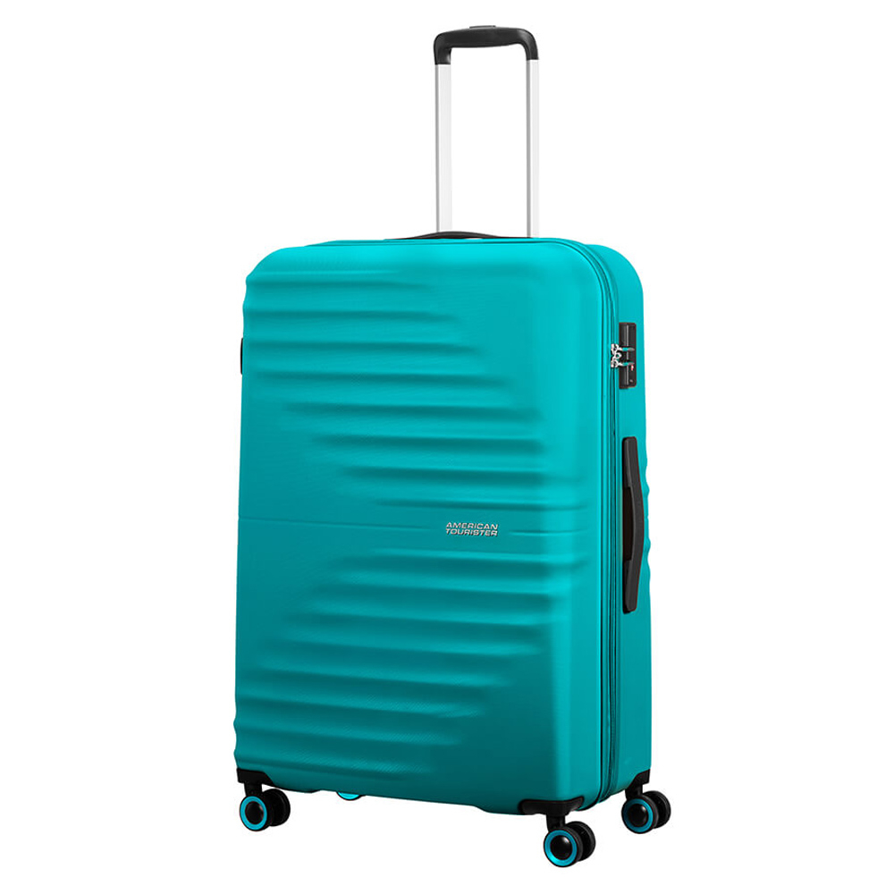 American Tourister Wavetwister Spinner 77 Aqua Turquoise